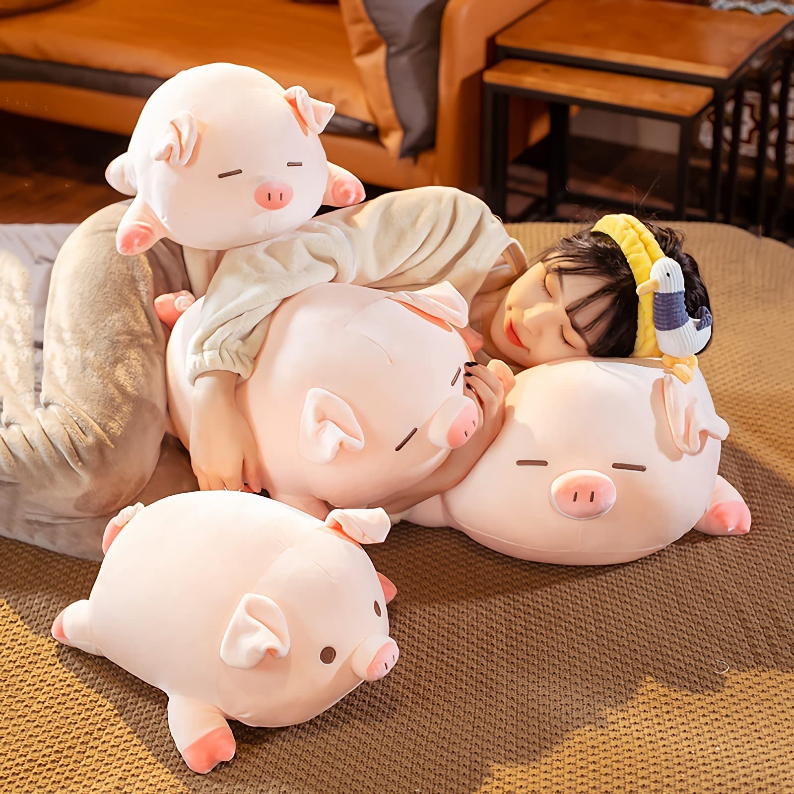 CHDGIOHA pig plush soft-material construction for daily hugs