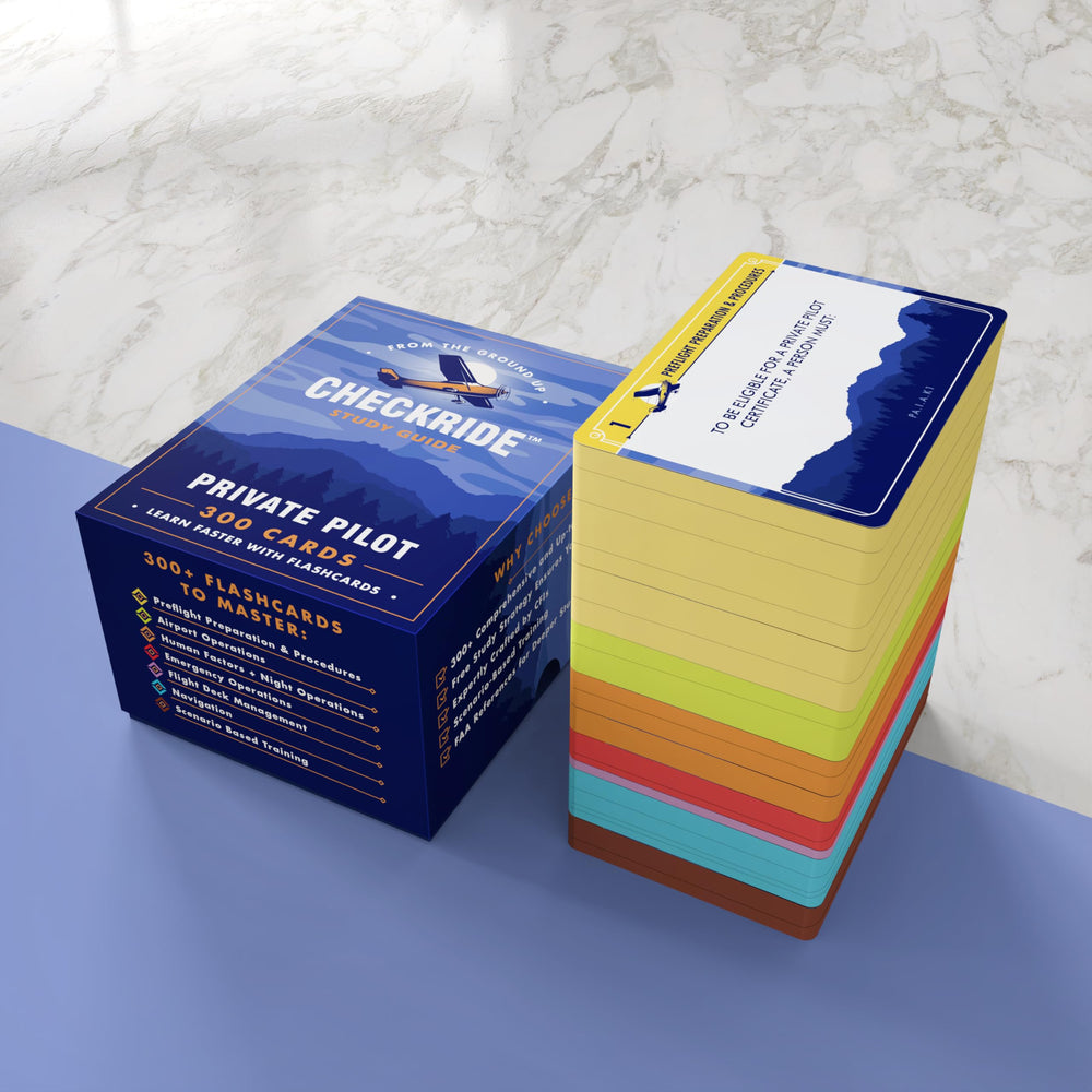 Checkride Study Guide flashcards with references—FAA sources for deeper study.