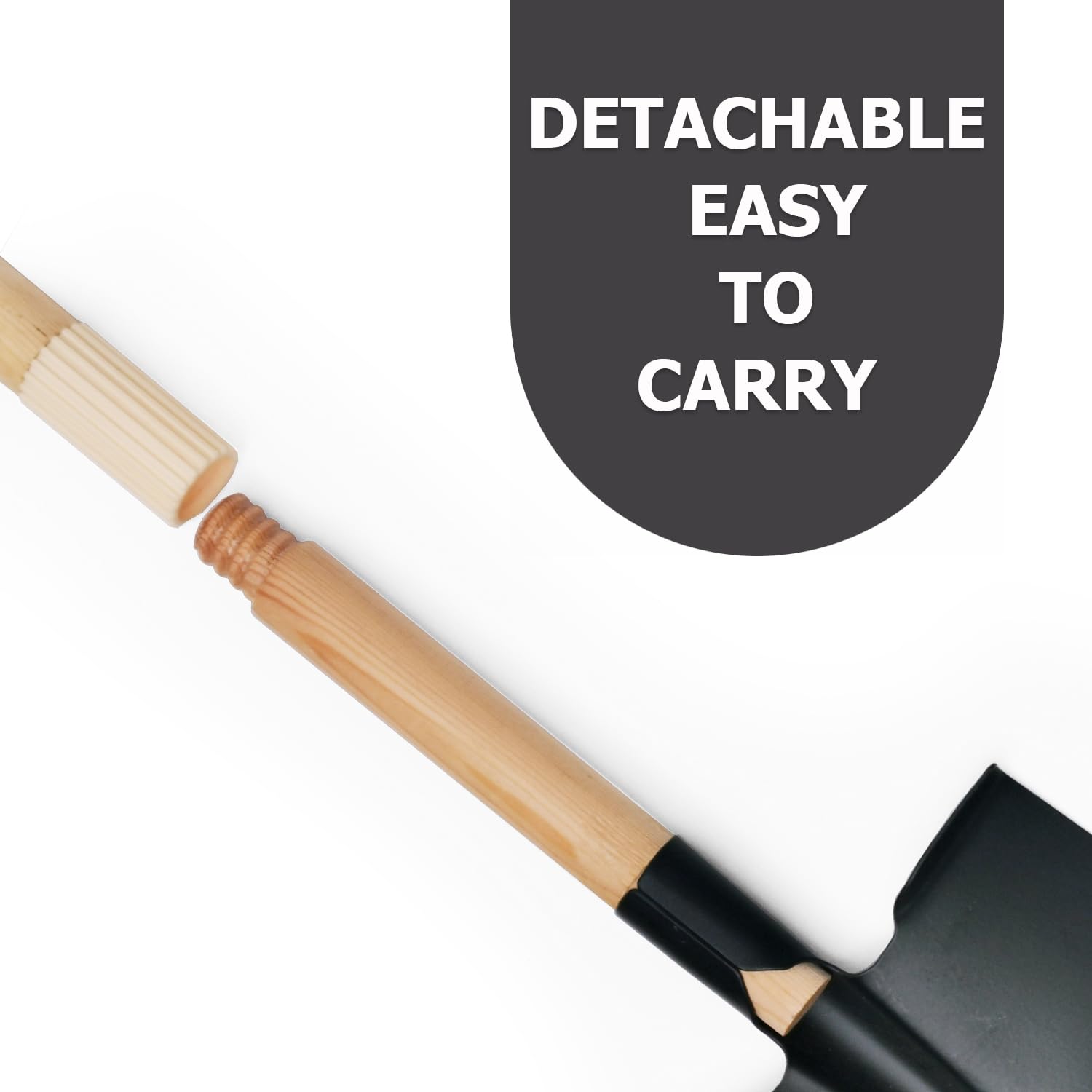 CHEERBANK kids spade with wooden handle, sturdy for small gardens.
