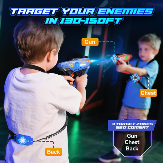 CheerCrew gun toy set 2 side view highlighting ergonomic grip and compact design