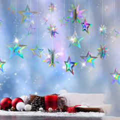 Cheerland iridescent star garland wall backdrop for celestial parties