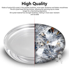 CHEETOP polished crystal surface reduces friction for longer spin times.