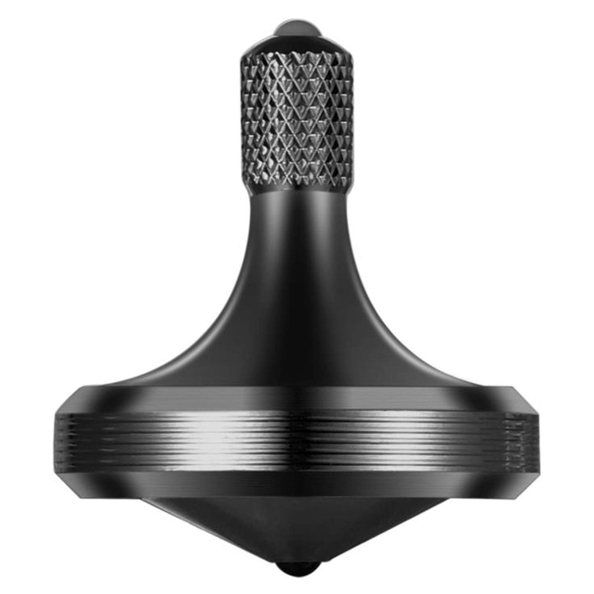 Cheetop precision metal spinning top closeup in stainless steel for durability and balance.
