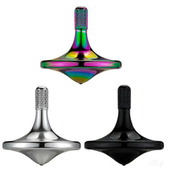 CHEETOP precision metal spinning top close-up shows premium stainless finish for durability.