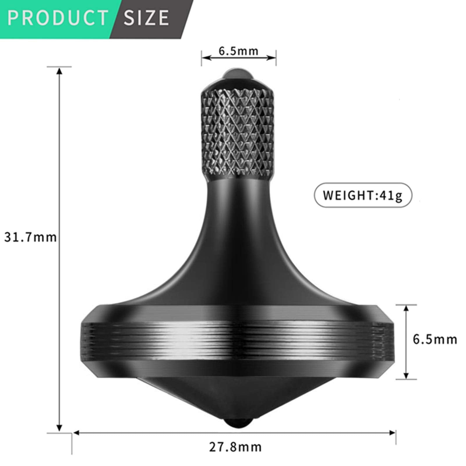 Cheetop Pro Max Black spinning top balance demonstration showing long spin.