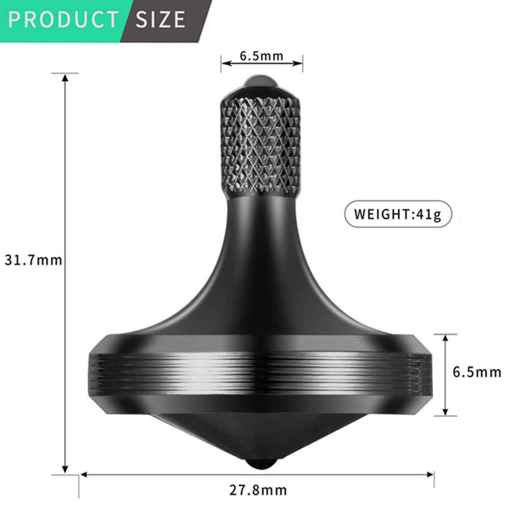 Cheetop Pro Max Black spinning top balance demonstration showing long spin.