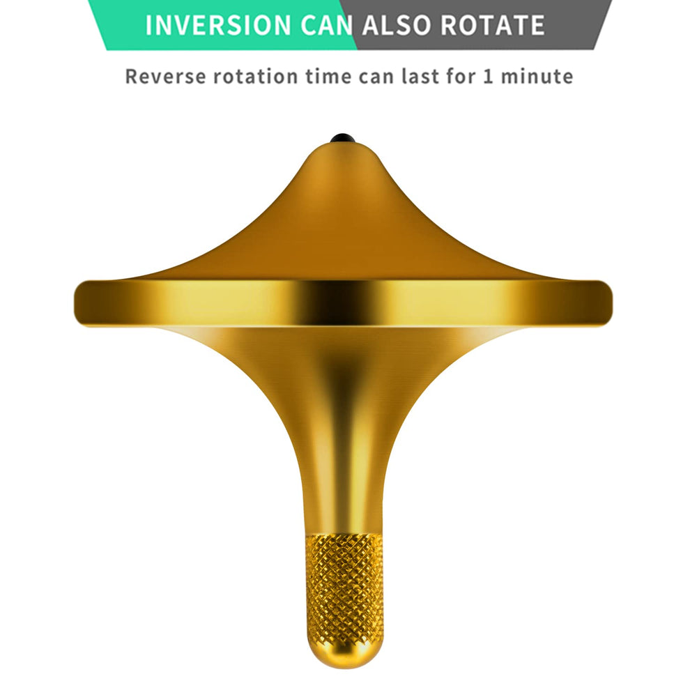 CHEETOP bronze medium spinning top side view shows precision craftsmanship