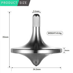 CHEETOP spinning top on concave crystal base offers balanced, smooth rotation.