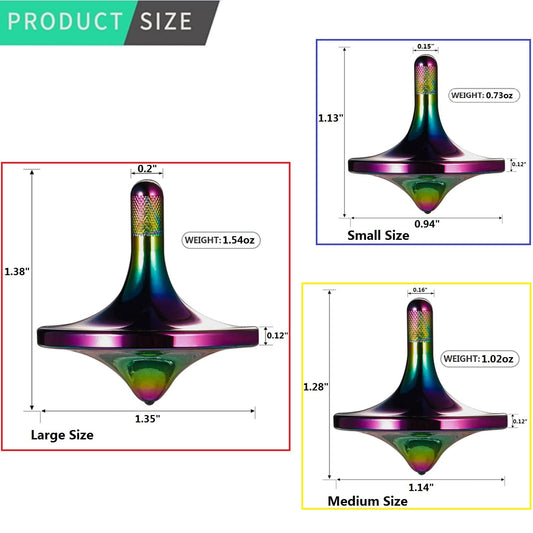 CHEETOP iridescent medium spinning top in action with steady spins