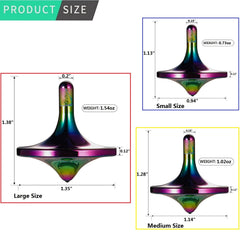CHEETOP iridescent medium spinning top in action with steady spins