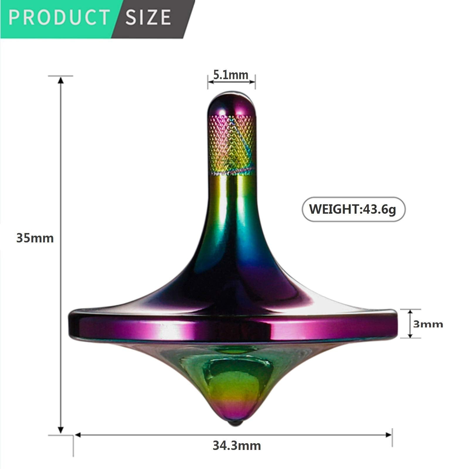 Concave crystal base supports stable, quiet spins