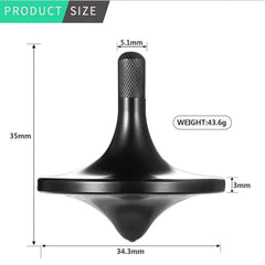 CHEETOP spinning top on crystal base highlighting stability and display