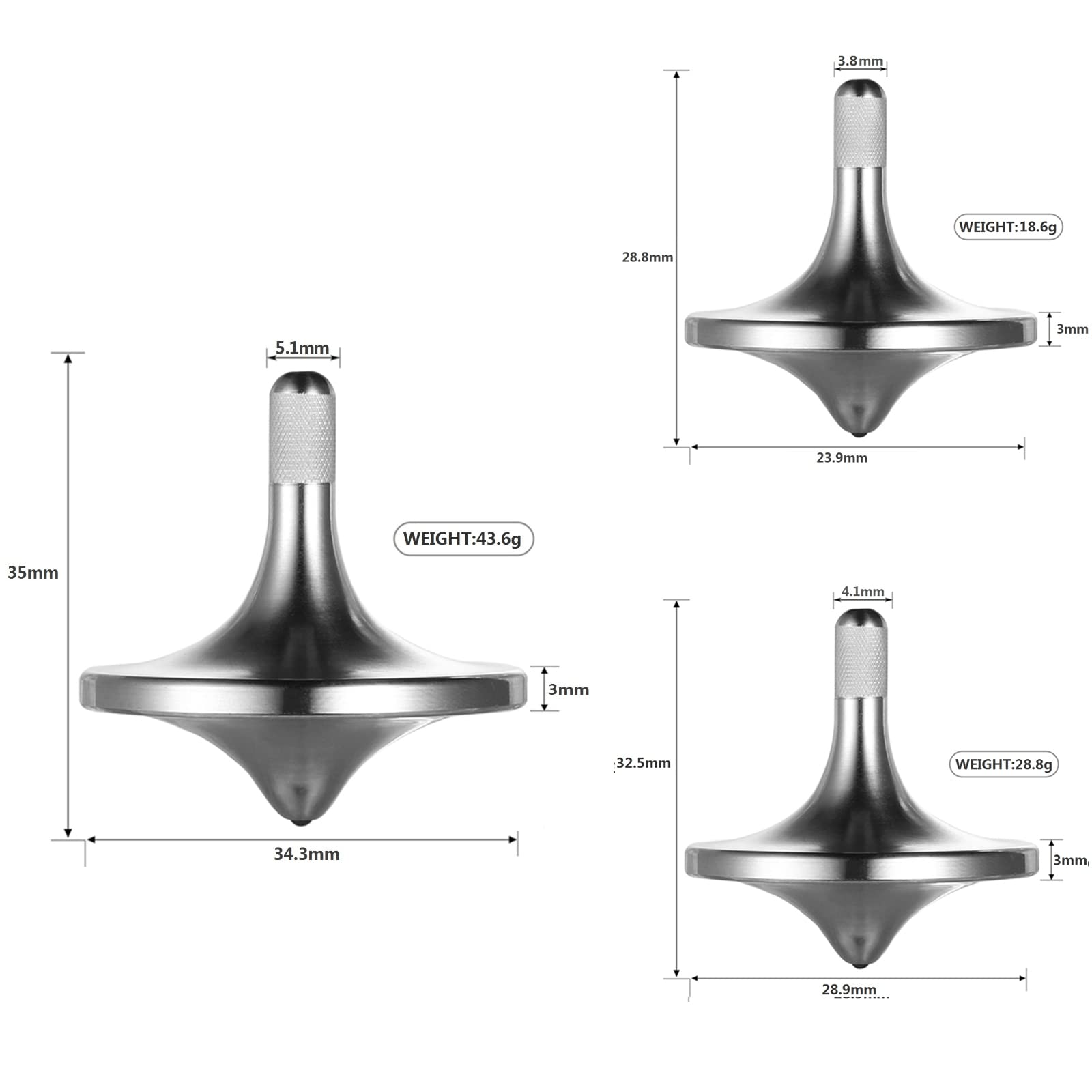 CHEETOP spinning top in medium size balancing on a base for steady spins