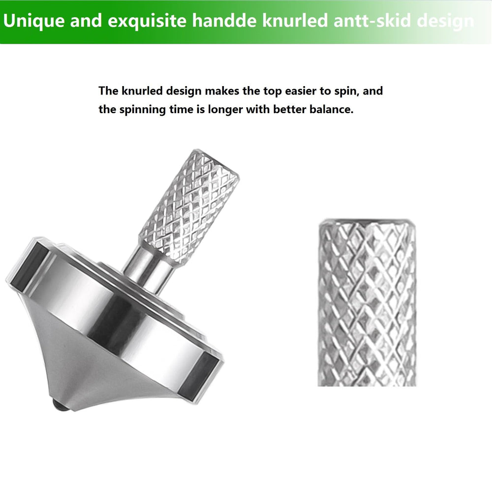 CHEETOP pocket-size stainless steel spinning top fits easily in a pocket