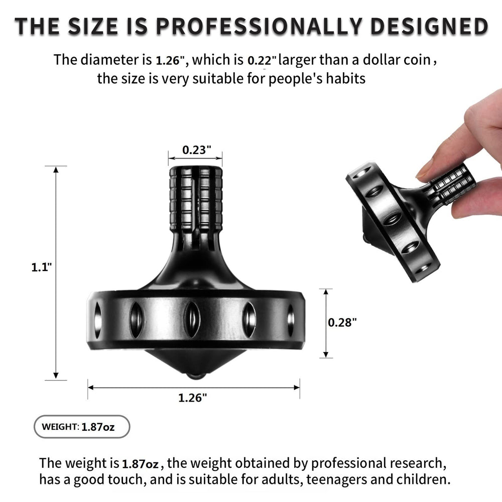 CHEETOP stainless steel top shows durable balance for easy one-handed spins.