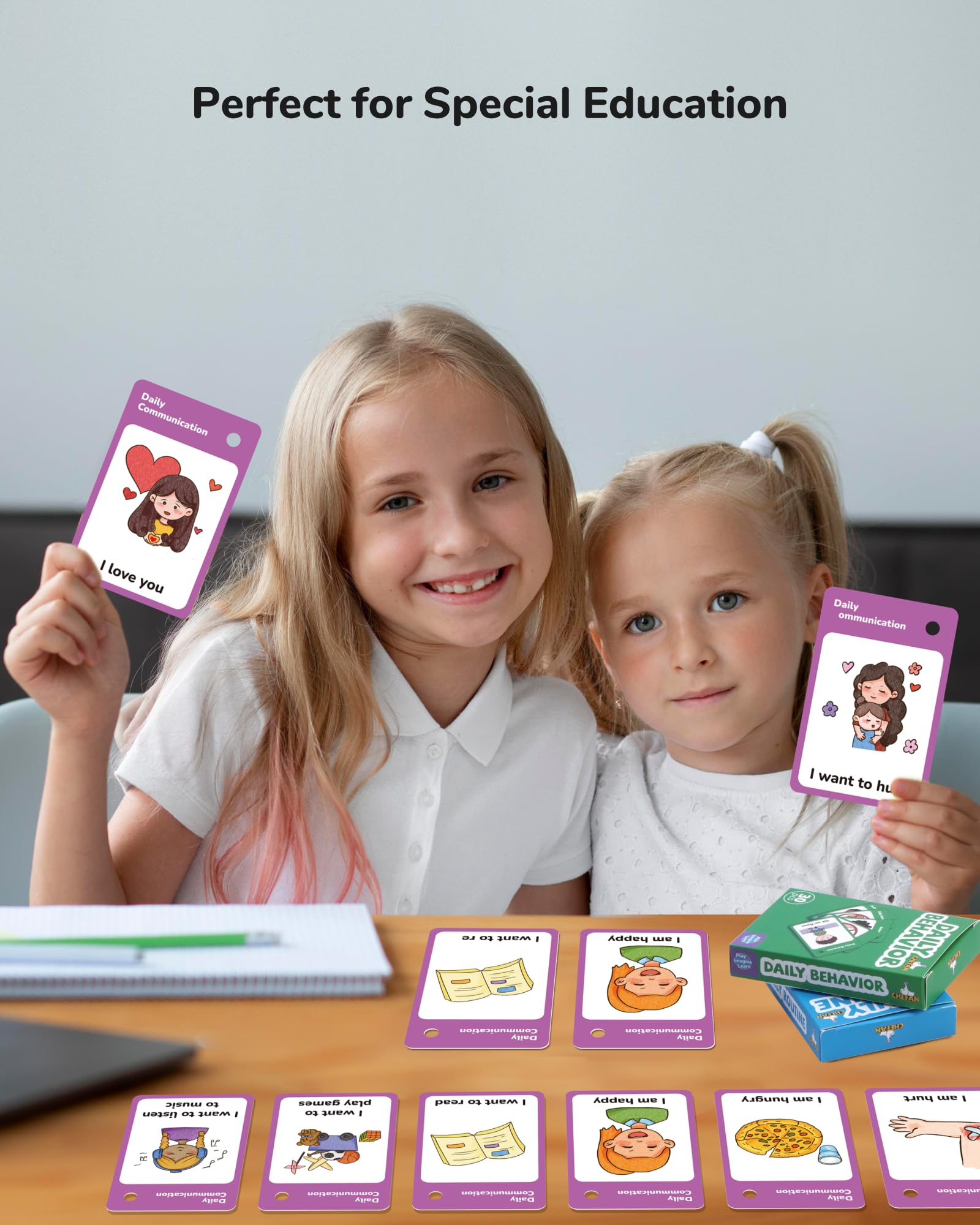 CHEFAN emotions flash cards showing expressions to boost recognition and empathy.