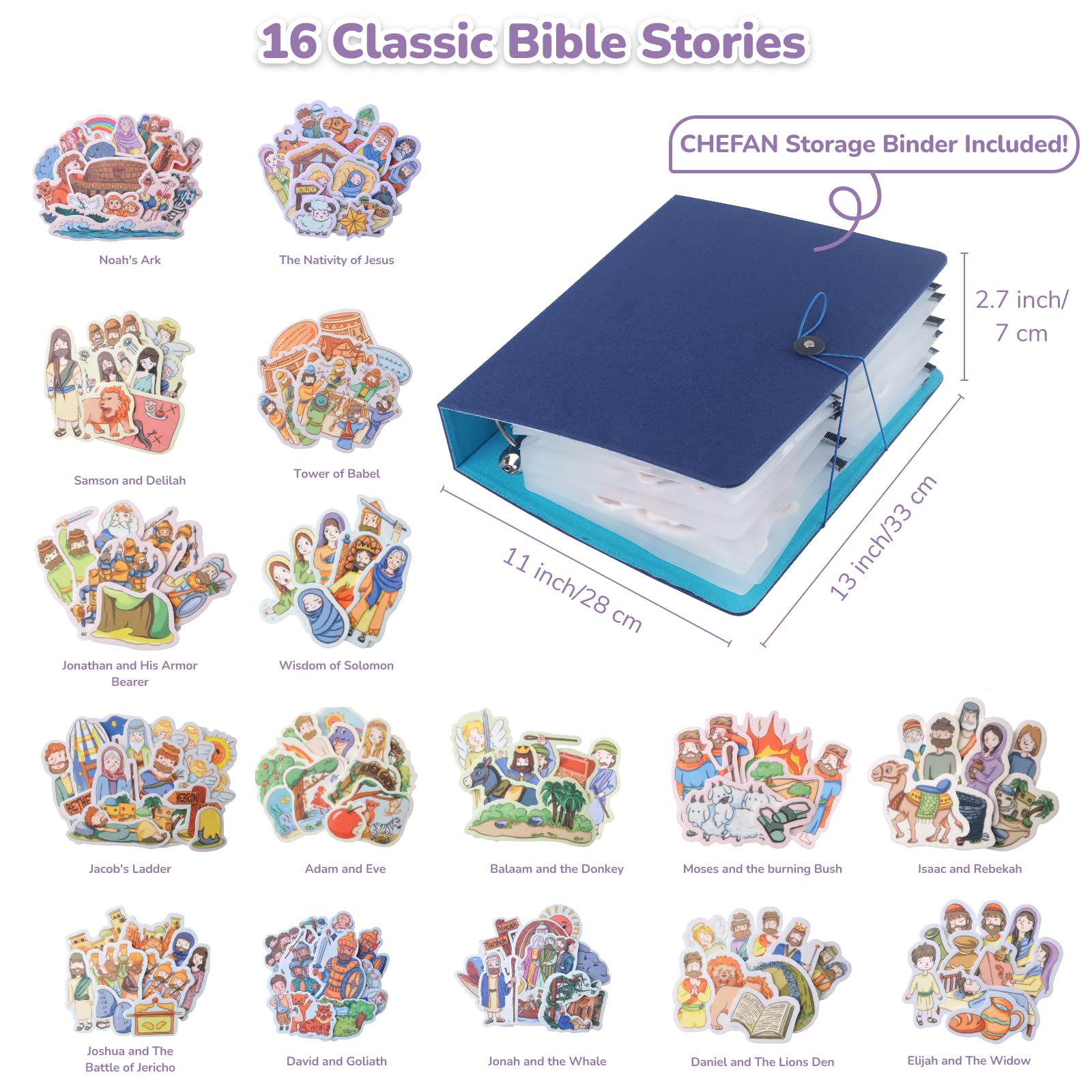 CHEFAN Bible felt story nativity scene for engaging storytelling
