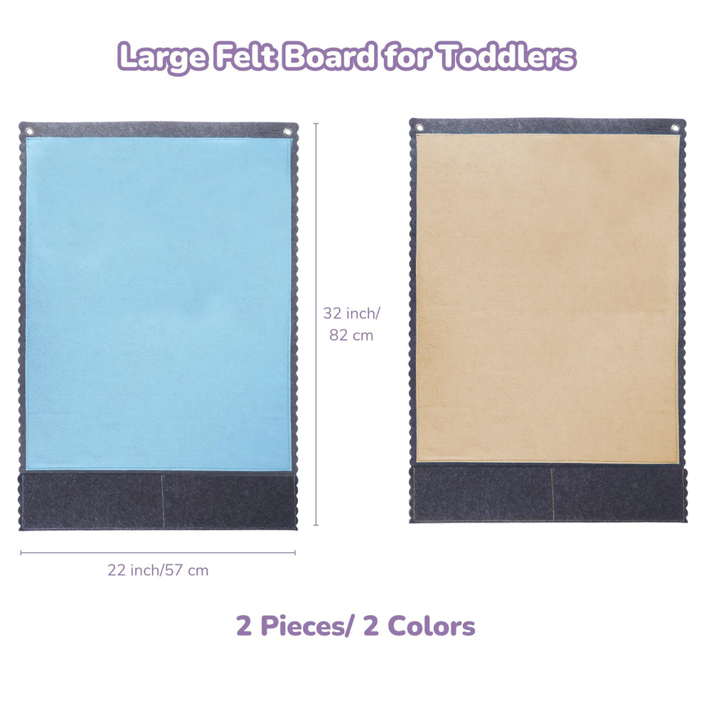 CHEFAN brown felt board 32x22 inches supports hands-on learning.