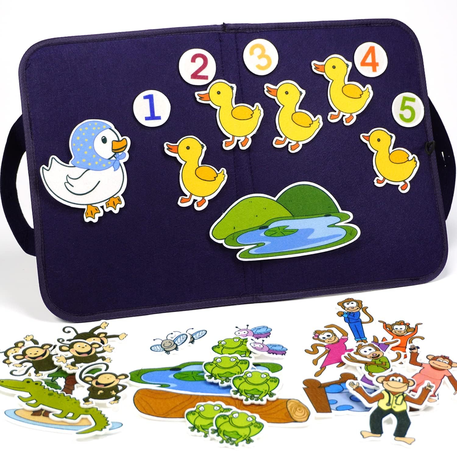CHEFAN felt board for toddlers supports interactive storytelling and early language skills.