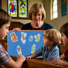Chefan Isaac and Rebekah figures aid storytelling with recognizable characters.