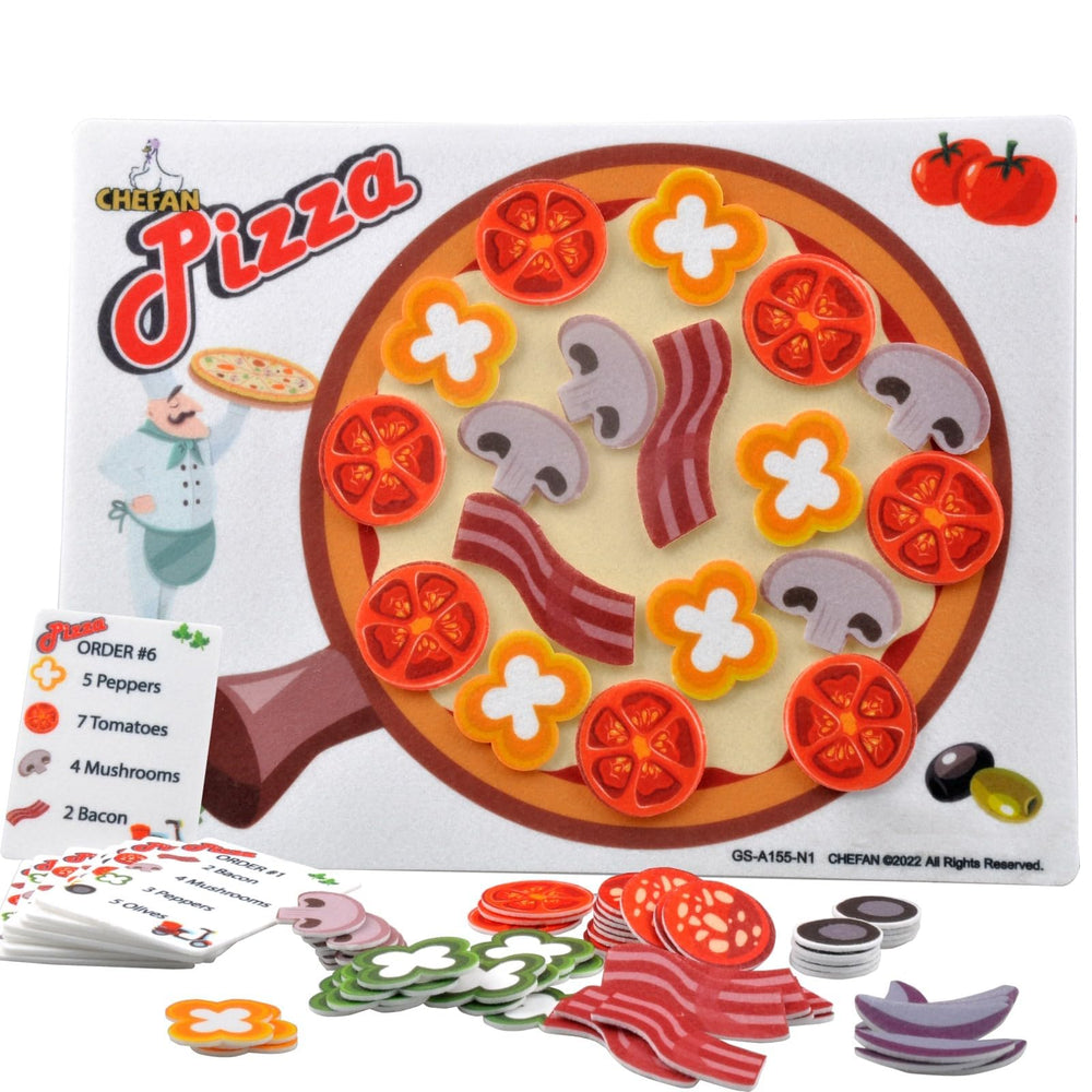 CHEFAN Pizza Counting Toddler Toys box-front view for imaginative math play