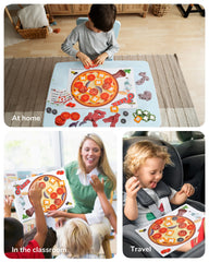 CHEFAN Pizza Counting Toddler Toys felt pieces are durable and wipe-clean