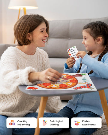 CHEFAN Pizza Counting Toddler Toys order sheets guide counting and sequencing