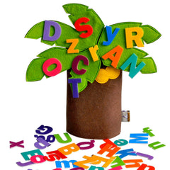 CHEFAN standing coconut tree letters displaying 52 alphabets for early learning.