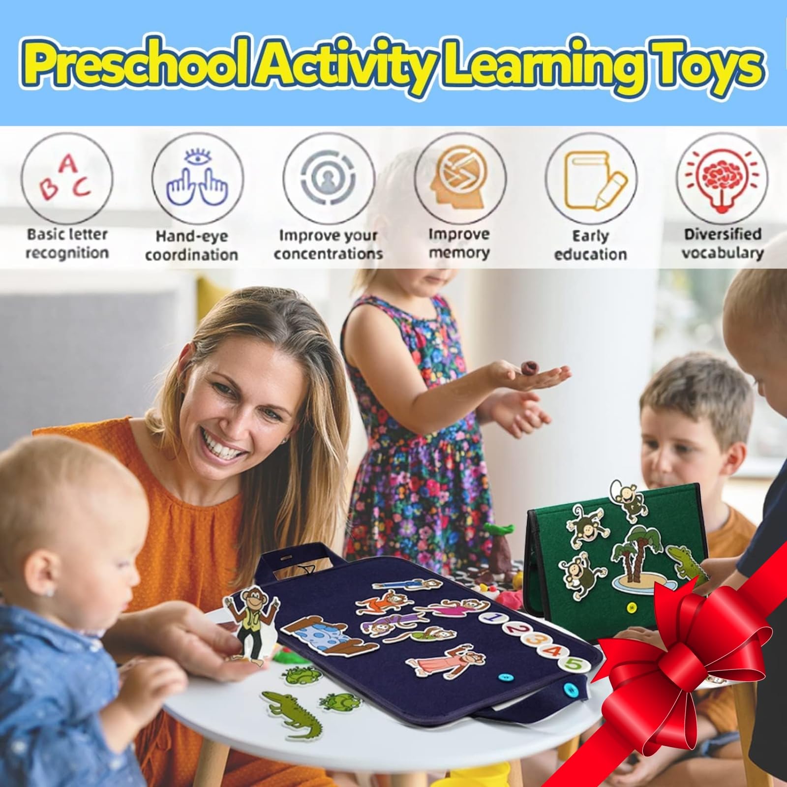 CHEFAN toddler learning activity ideal for home, car, or classroom.