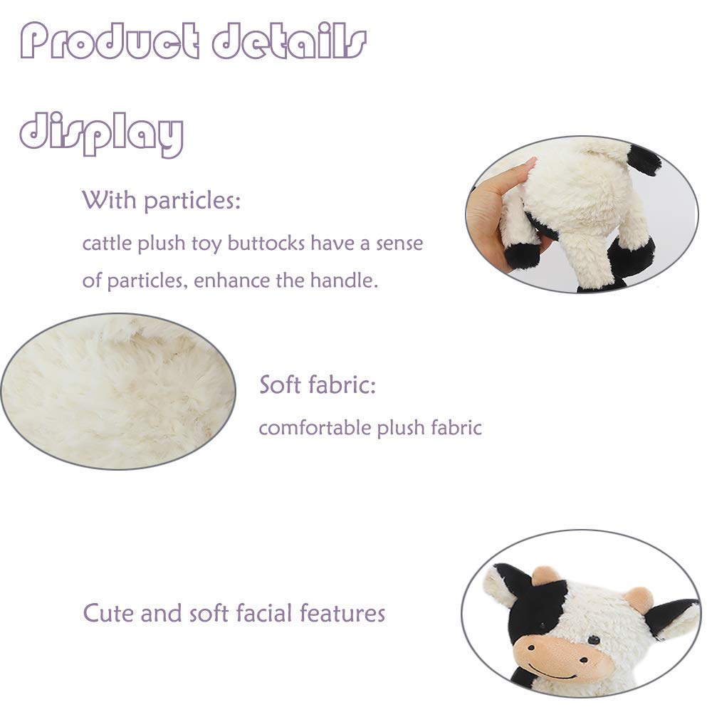 CHELEI2019 cow plush in car, soothing companion during travel.
