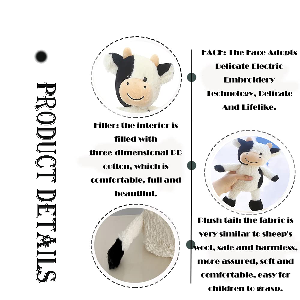 CHELEI2019 cow stuffed animal soft fluffy texture for play
