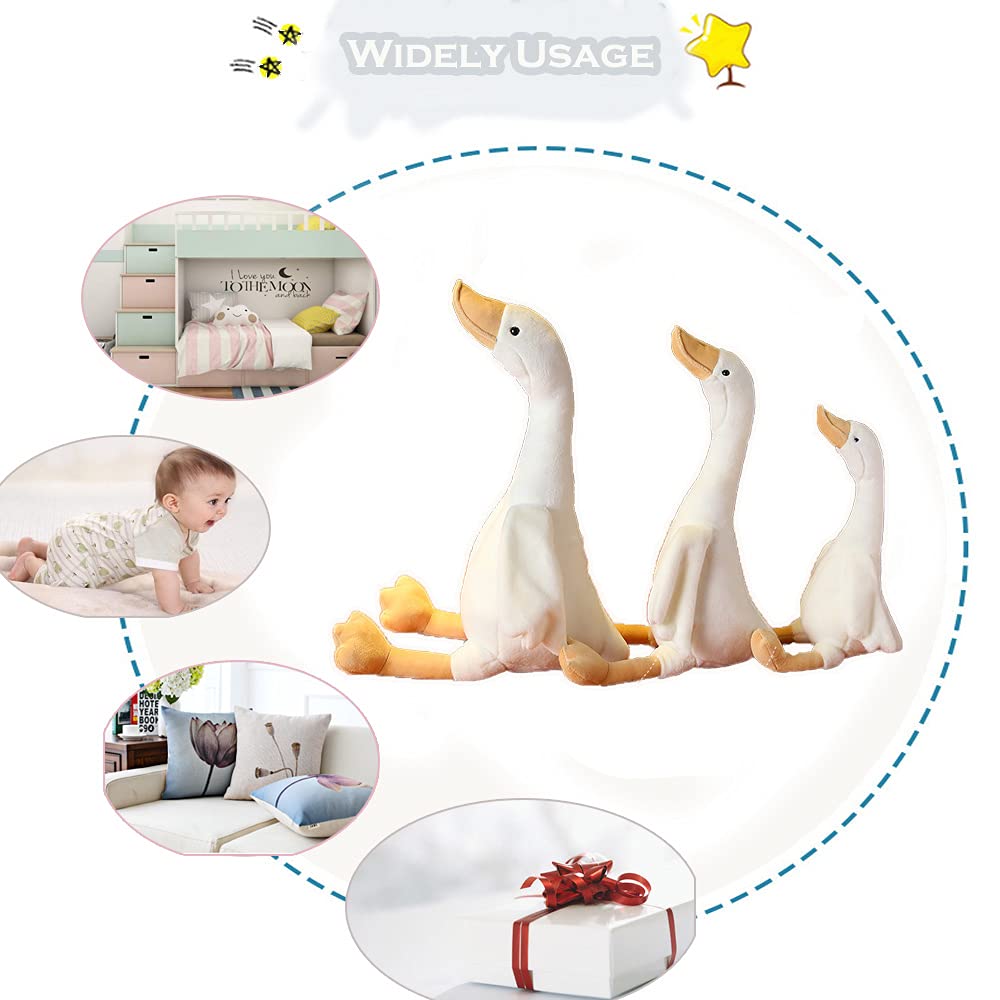 CHELEI2019 White Swan Plush with a child hug, cozy bedtime companion