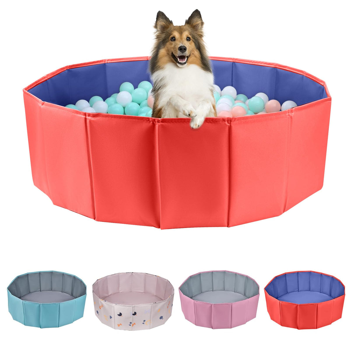 ChengFu dog ball pit foldable 59-inch diameter for indoor and outdoor play and bonding