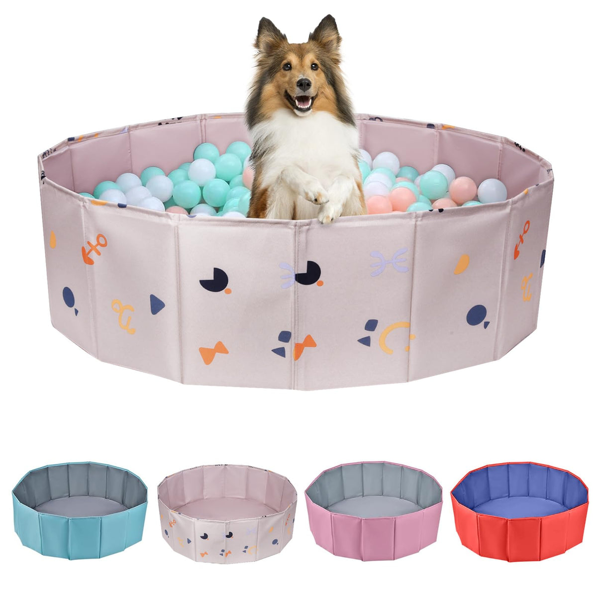 ChengFu dog ball pit foldable setup ideal for indoor and outdoor play and bonding