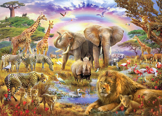 CHengQiSM 1000-piece African animal puzzle box packaging for gifting