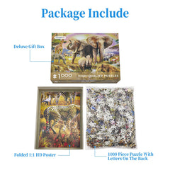 CHengQiSM African beasts closeup puzzle, enhances problem solving through play.