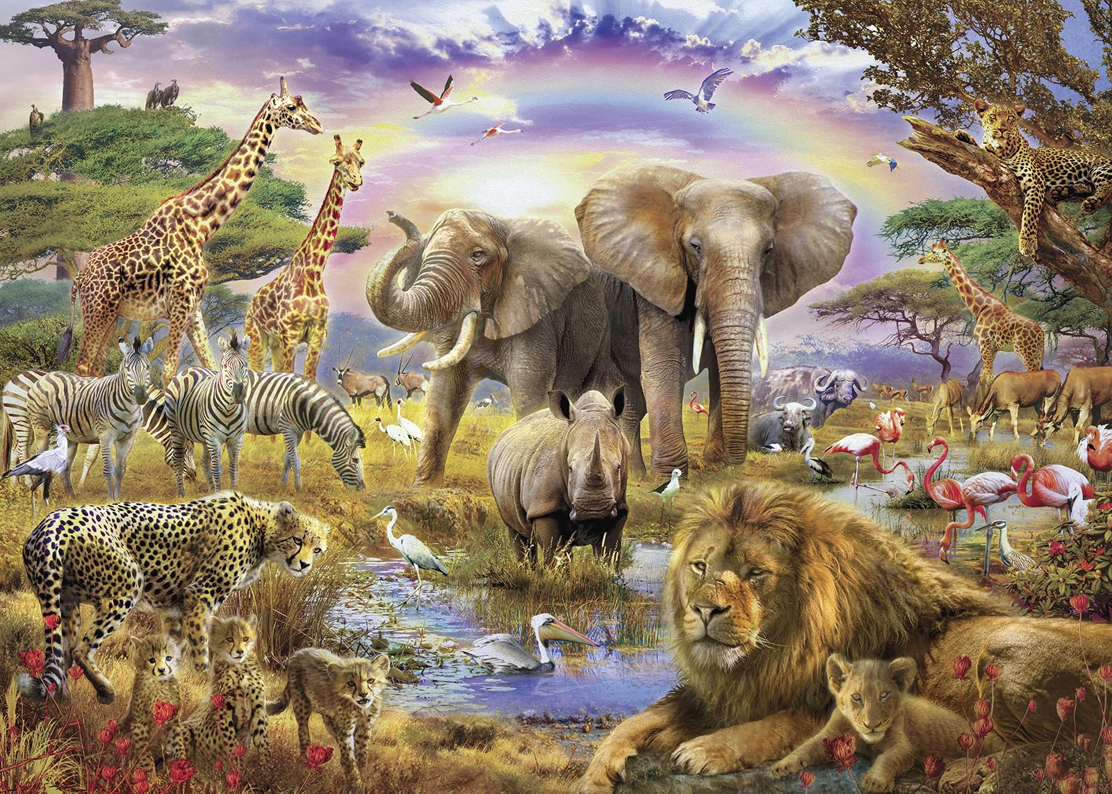CHengQiSM elephant jungle scene puzzle, ideal for focused, relaxing evenings.