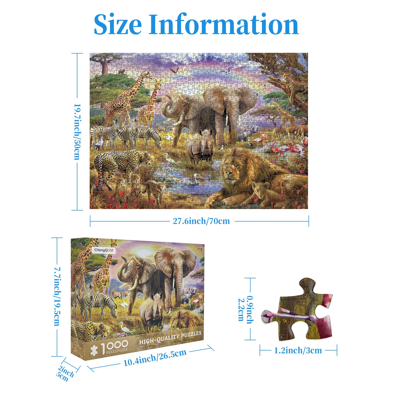 CHengQiSM giraffes among trees puzzle, boosts concentration during leisure.