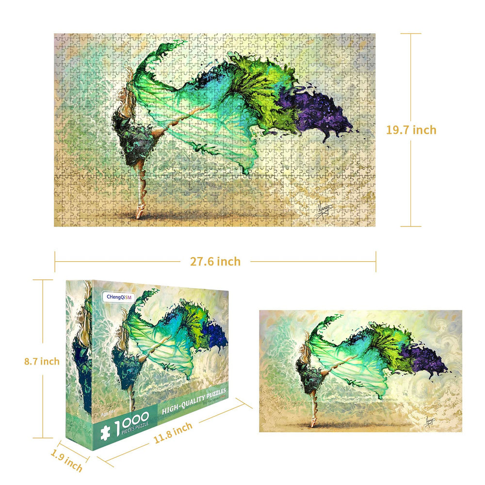 CHengQiSM Ballet Dancer puzzle assembly progress for focused relaxation