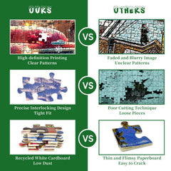 CHengQiSM Christmas Snowy Night puzzle, festive scene for focus.