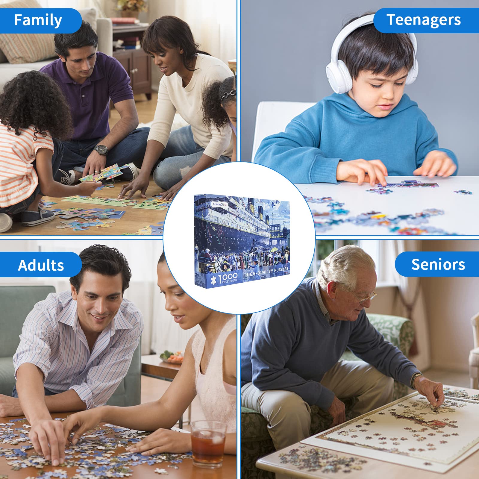 CHengQiSM puzzle with precise cuts helps pieces fit easily during assembly.