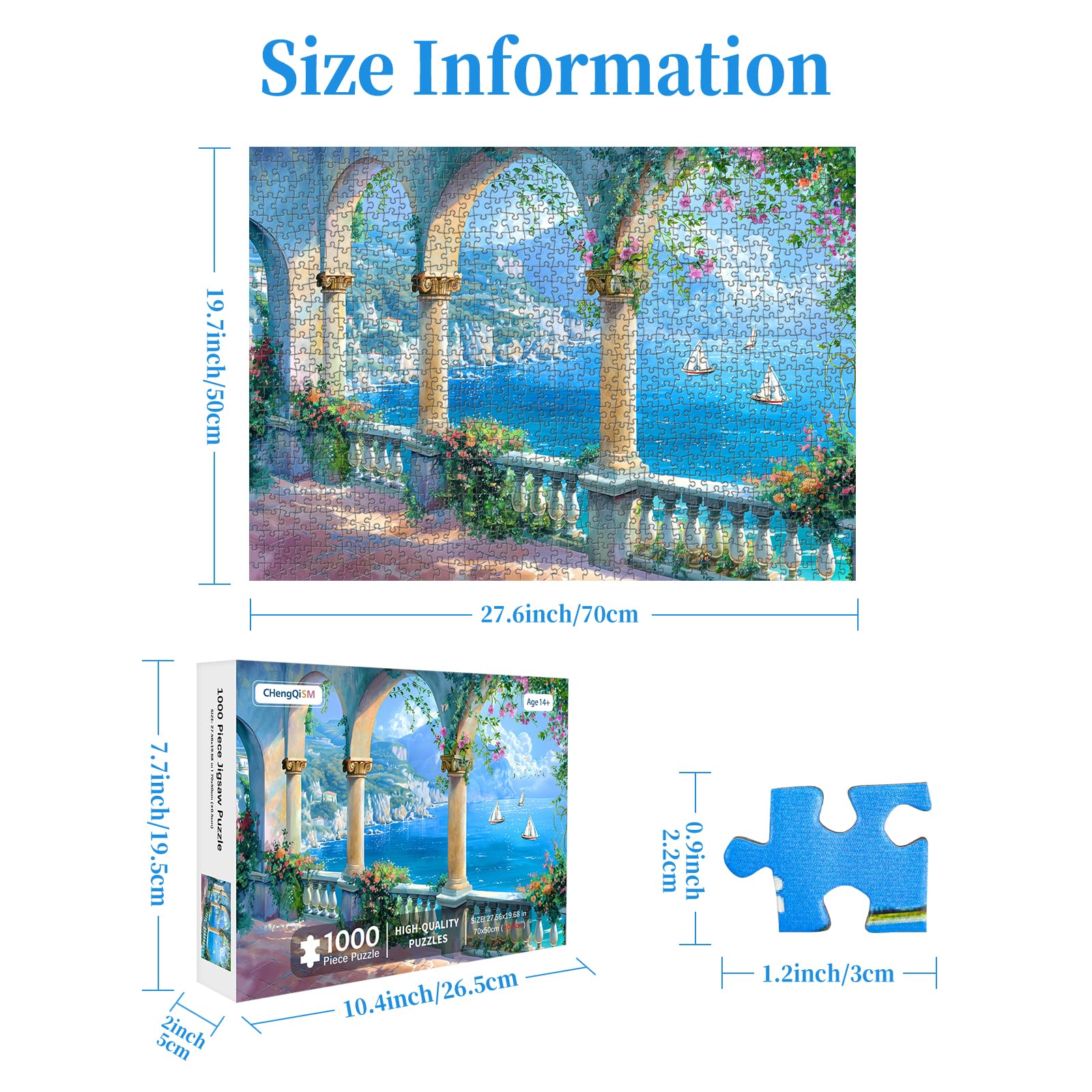 CHengQiSM Coastal Corridor puzzle floral-detail close-up with vibrant colors
