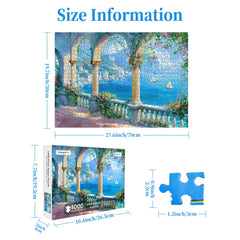 CHengQiSM Coastal Corridor puzzle floral-detail close-up with vibrant colors