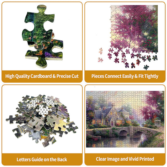 CHengQiSM puzzle landscape with spring light, great for family puzzle night.
