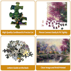 CHengQiSM puzzle landscape with spring light, great for family puzzle night.