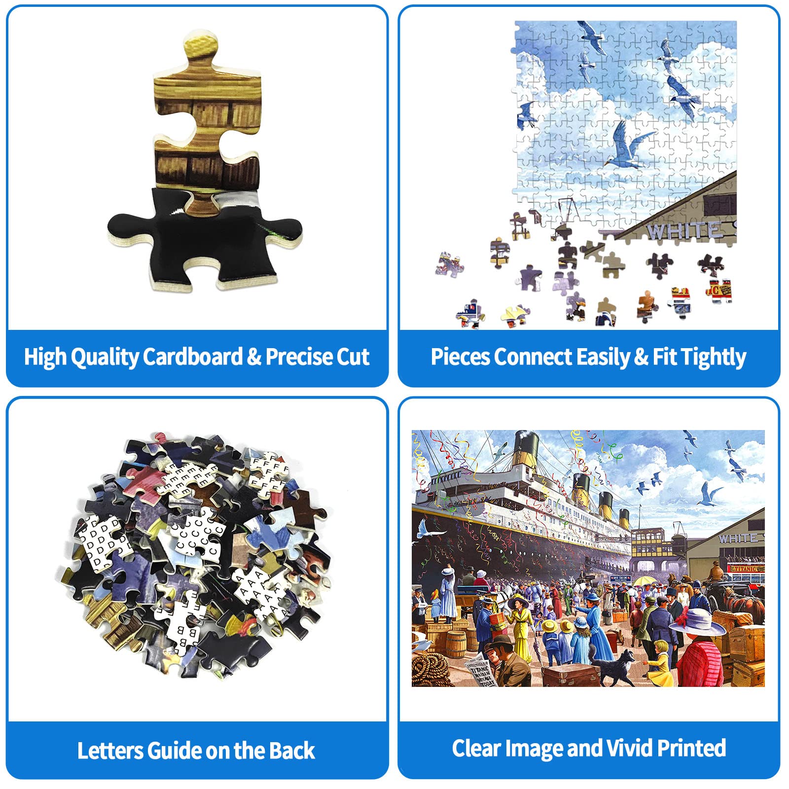 CHengQiSM cruise ship oil painting puzzle offers a soothing, artful challenge for adults and teens.