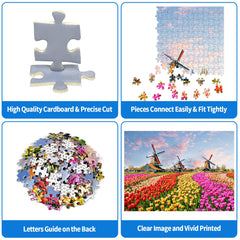 CHengQiSM Dutch Windmill puzzle, intricate scene ideal for family nights