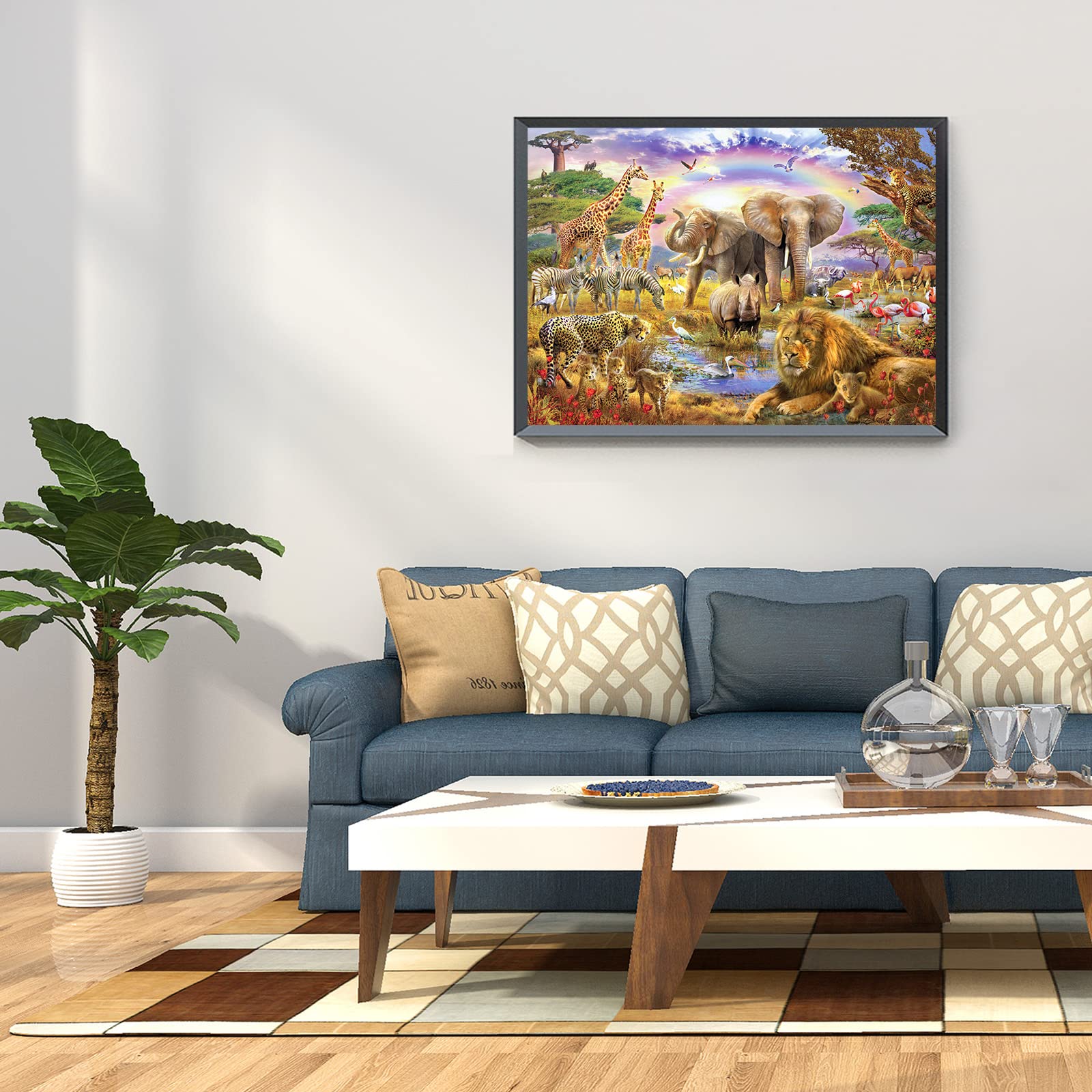 CHengQiSM framed puzzle wall art ready for home decor