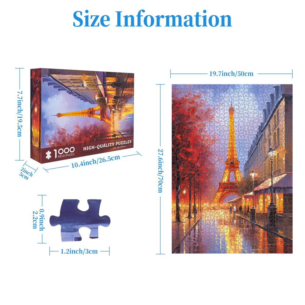 CHengQiSM 1000-piece puzzle with full-size poster included