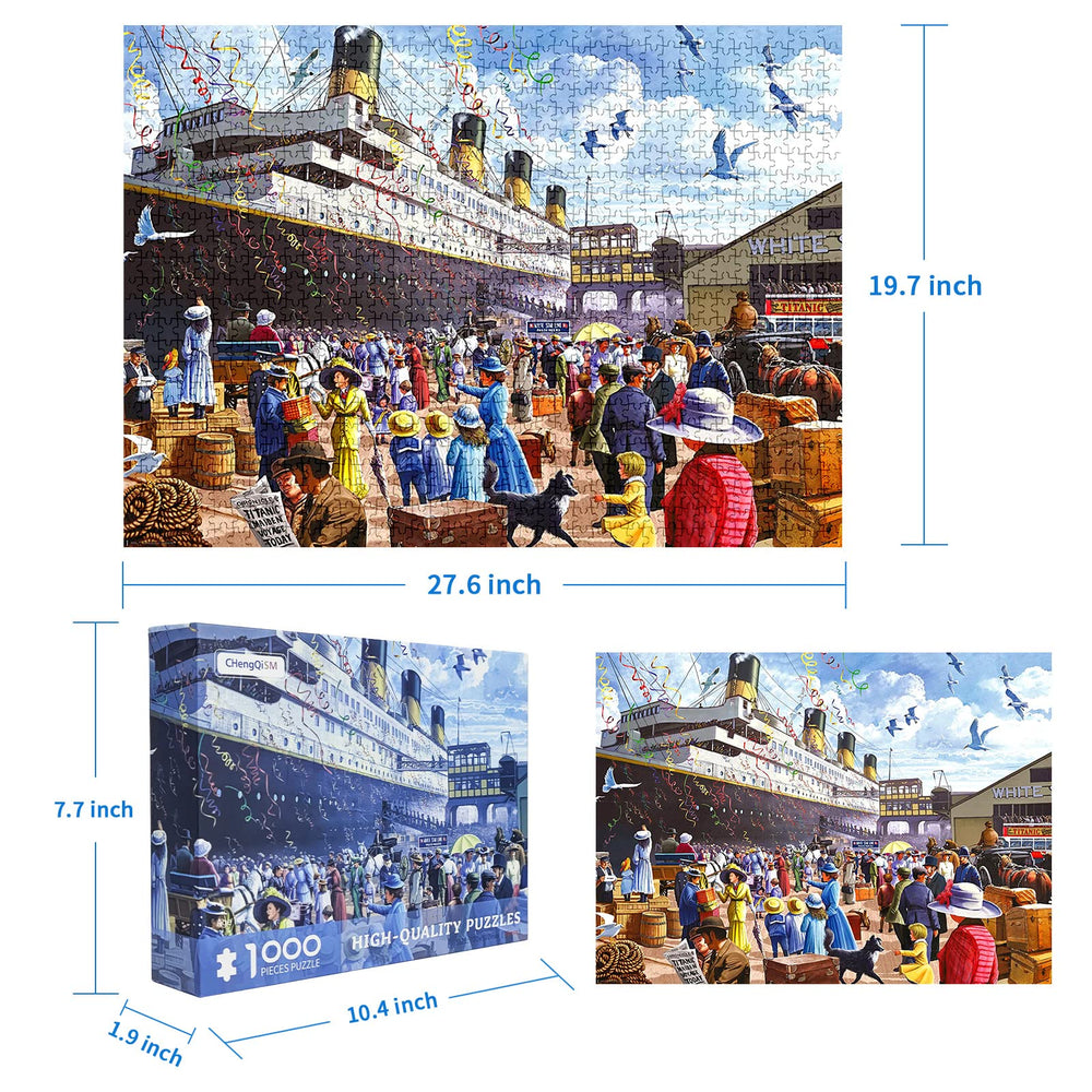 CHengQiSM 1000-piece puzzle demonstrates premium anti-glare surface for comfortable viewing.